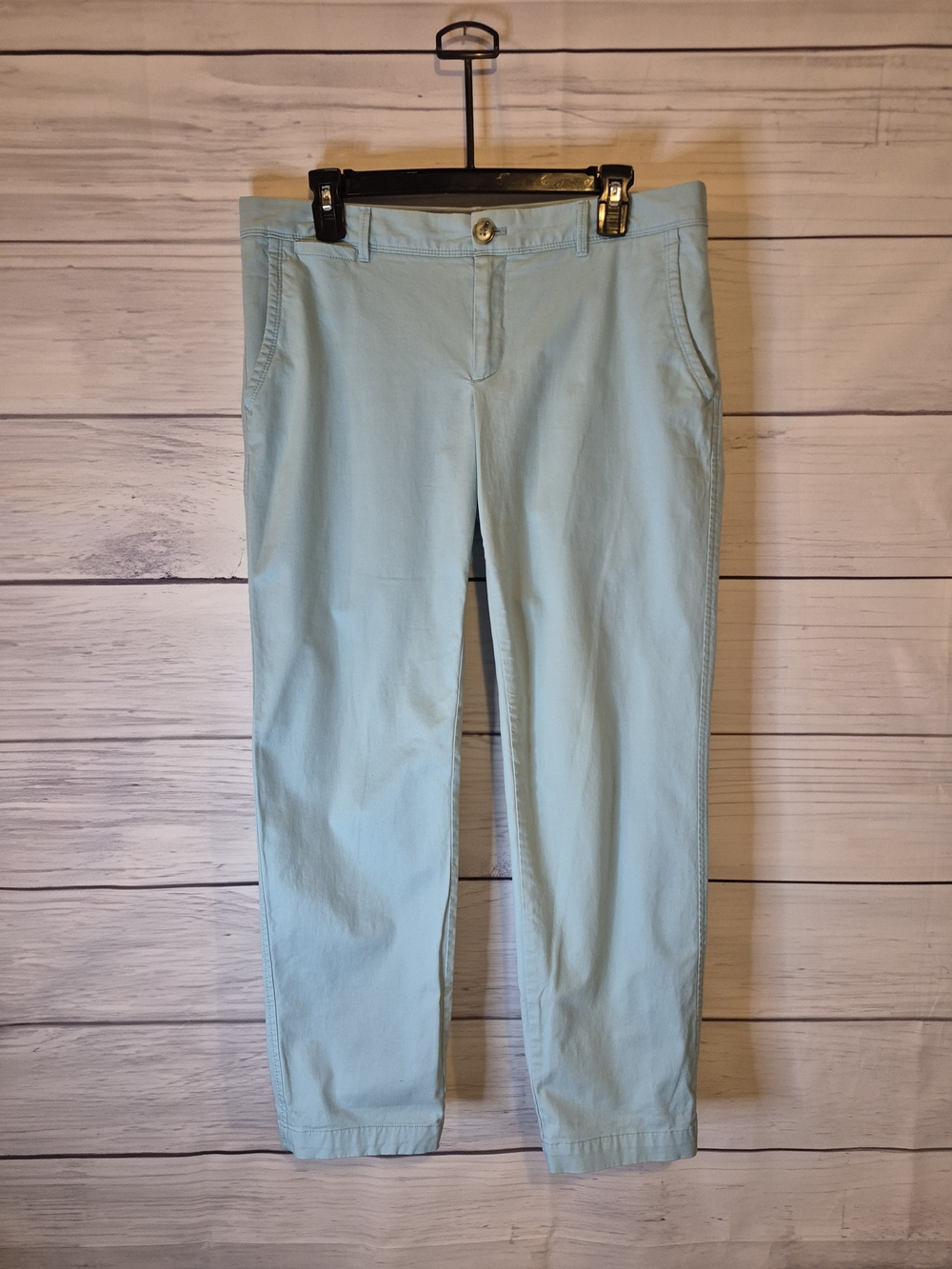 Banana Republic Pale Blue Cropped City Chino Pant 8